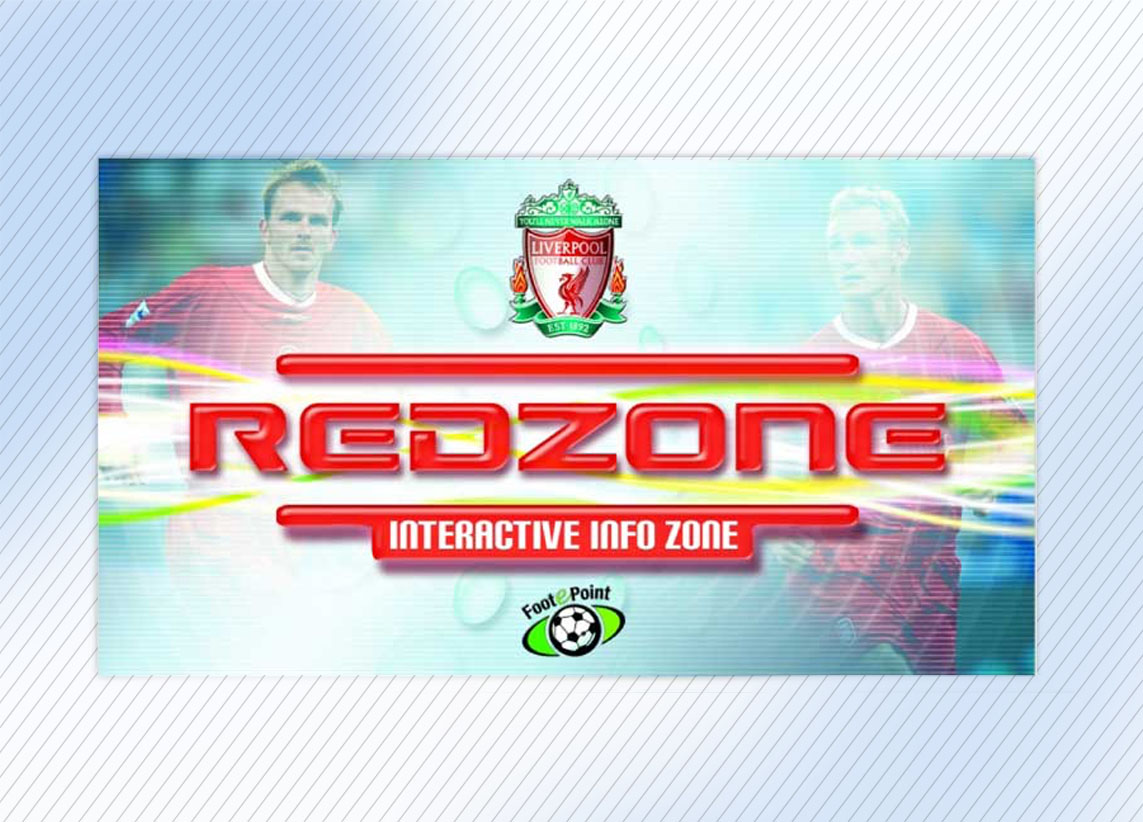 Liverpool FC 'Redzone' - digital information console branding and graphics